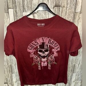 Guns N' Roses Maroon Fitted Graphic T-Shirt